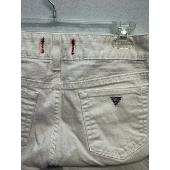 Guess Medium Rise Skinny Sarah Fit White Jeans - Picture 14 of 14